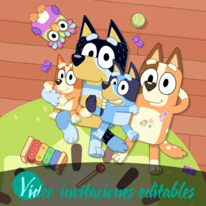 Video invitación de Bluey gratis