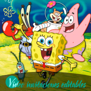 Video invitación de Bob Esponja gratis