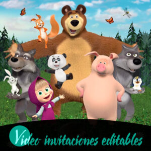 Video invitación de Masha y el Oso gratis