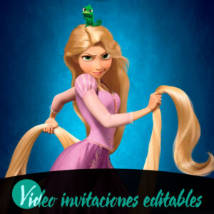 Video invitación de Rapunzel gratis