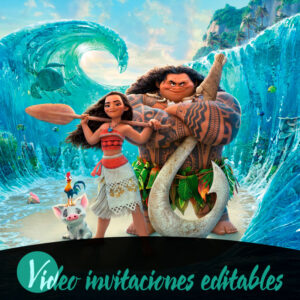 Video invitación de Moana gratis