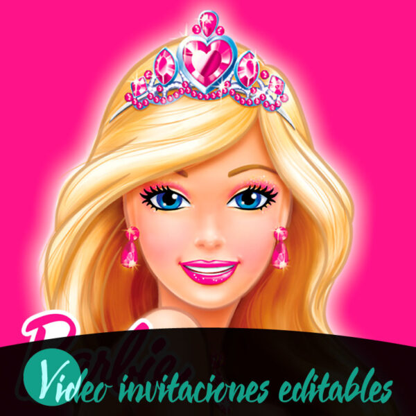 Barbie Video Invitaciones Editables Gratis