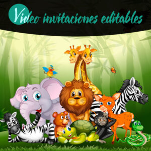 Video invitación de Animales de La Selva gratis
