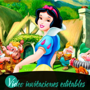 Video invitación de Blancanieves gratis