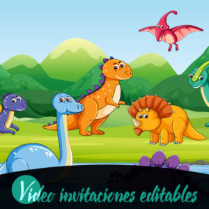 Video invitación de Dinosaurios gratis