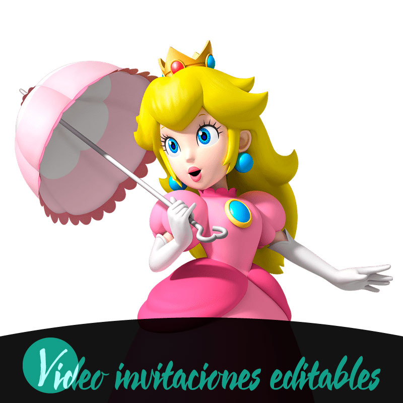 invitacion princess peach Template