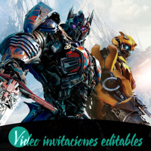 Video invitación de Transformers gratis