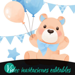 Video invitación de Baby Shower Niño gratis