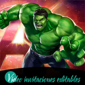 Video invitación de Hulk gratis
