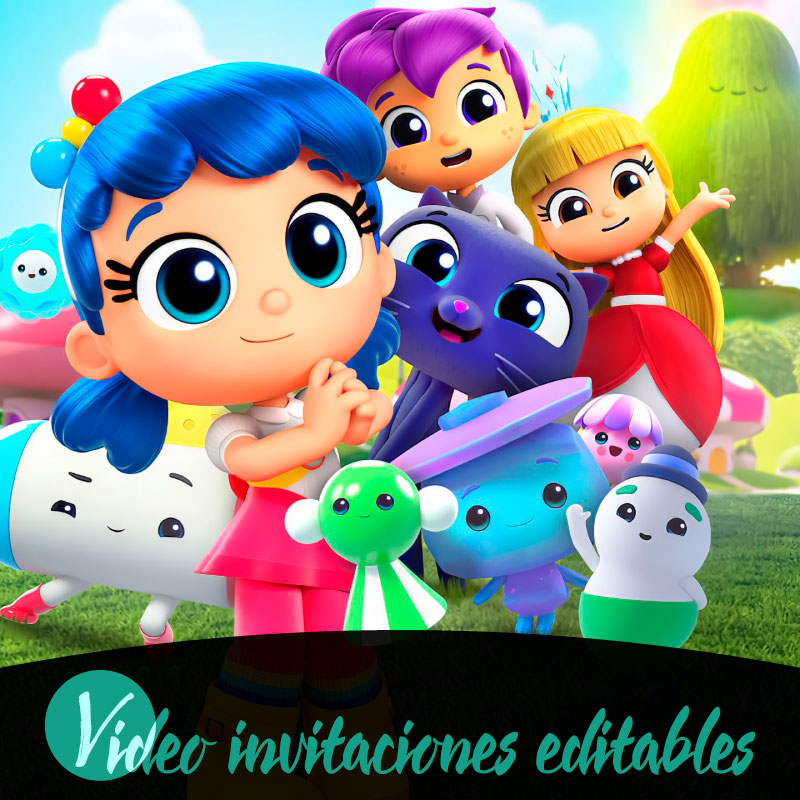 Video invitación de Vera y el Reino Arcoiris 01 Video Invitaciones - Main Image