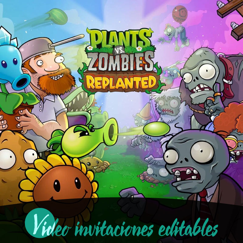 Video invitación de Plantas vs Zombies 01