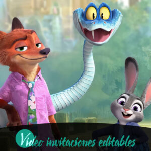 Video invitación de Zootopia 01