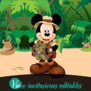 Video invitación de Mickey Safari 01