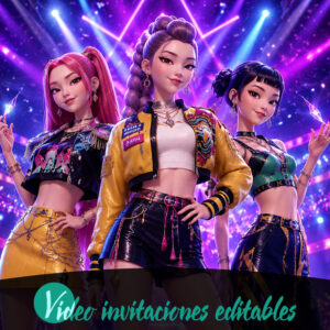 Video invitación de cumpleaños de Demon Hunters - Las Guerreras K-Pop