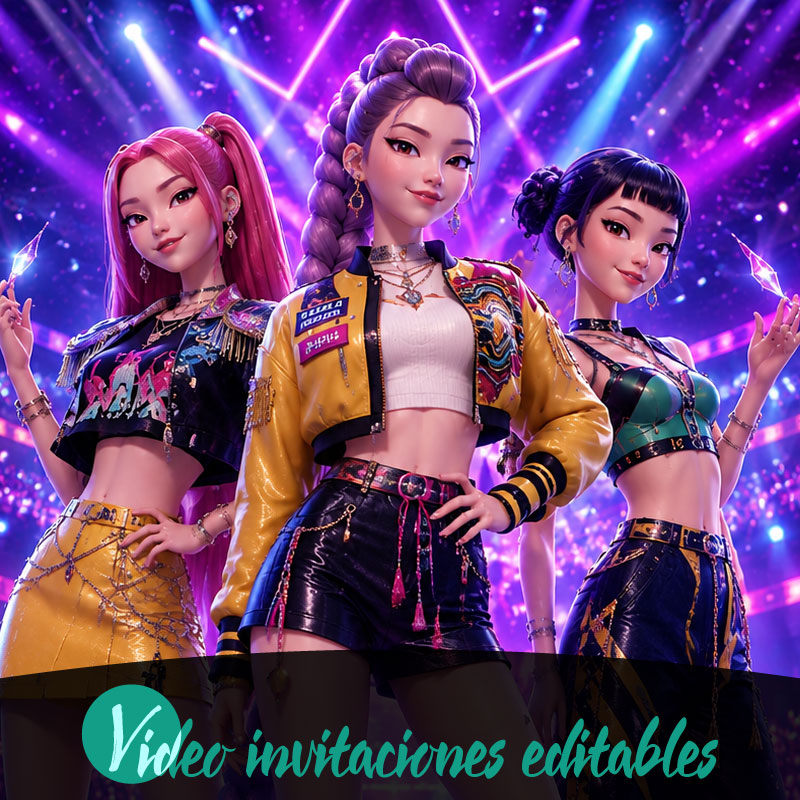 Video invitación de Huntrix Las guerreras K-pop 03