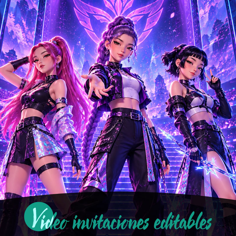 Video invitación de Huntrix Las Guerreras KPop 04 - Plus