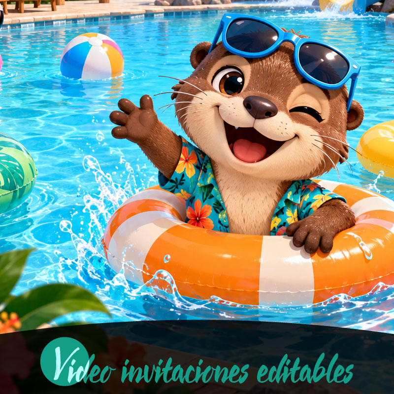 Video invitación de Pool Party 01