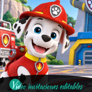 Video invitación de Marshall 01 - Paw Patrol